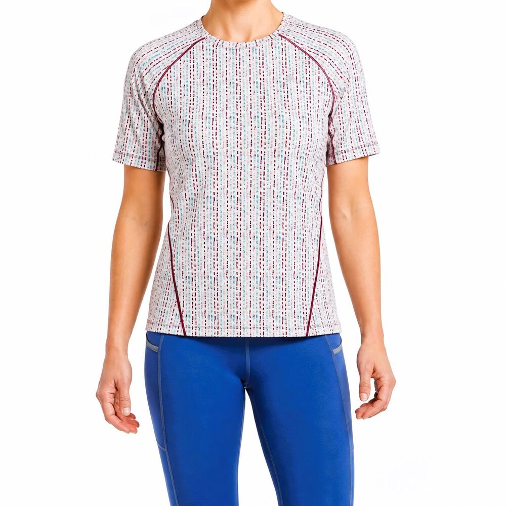 Coolibar Devi Short Sleeve Fitness T-Shirt Womens Medium 4-Way Stretch UPF 50+